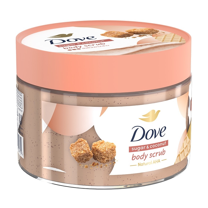 Dove Body Scrub Sugar  Coconut 280 G. สครับ ขัดผิวกาย เนียนนุ่ม