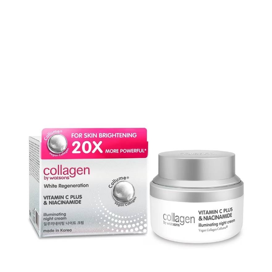 Collagen by Watsons White Regeneration Vitamin C Plus  Niacinamide Night Cream 50ml.