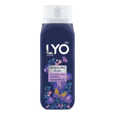 Lyo Lyo Shampoo Butterfly Pea Herbal 200 Ml. แชมพูสมุนไพรอัญชัน ผมดกดำ เงางาม มีน้ำหนัก