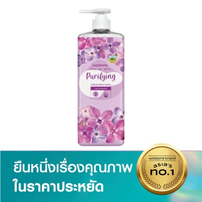 WATSONS วัตสัน เลิฟ มาย สกิน เพียวริฟายอิ้ง ครีม บอดี้ วอช 1000มล.
