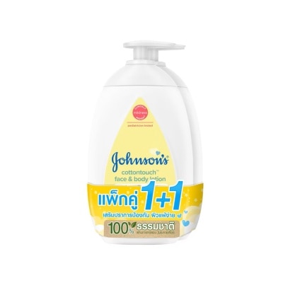 Johnson Johnson's Lotion Cottontouch Face  Body 500 Ml. Twin Pack โลชั่นบำรุงผิวหน้า ผิวกาย