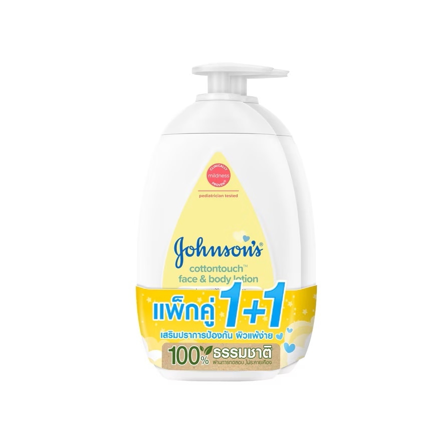 Johnson's Lotion Cottontouch Face  Body 500 Ml. Twin Pack โลชั่นบำรุงผิวหน้า ผิวกาย