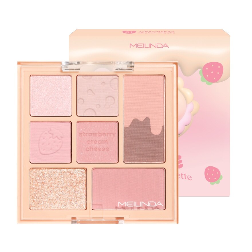 Meilinda Cookie Recipe Eye Palette 6.5g. 01 Strawberry Cream