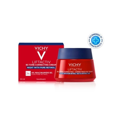 Vichy วิชี่ ลิฟแอ็คทีฟ B3 ครีม ไนท์ วิธ เพียว เรตินอล 50 มล.