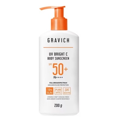 Gravich กราวิช ยูวี ไบร์ท ซี บอดี้ ซันสกรีน SPF50+ PA++++ 200 กรัม