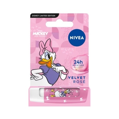 Nivea นีเวีย ลิป บาล์ม เวลเว็ท โรส แคร์ริ่ง 4.8 กรัม