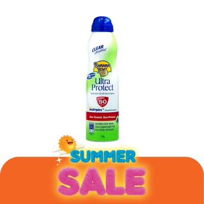 Banana Boat - บานาน่าโบ๊ท เคลียร์ อัลตร้า มิสท์ โพรเทค ซันสกรีน คอนทิเนียส สเปรย์SPF50PA++++170กรัม