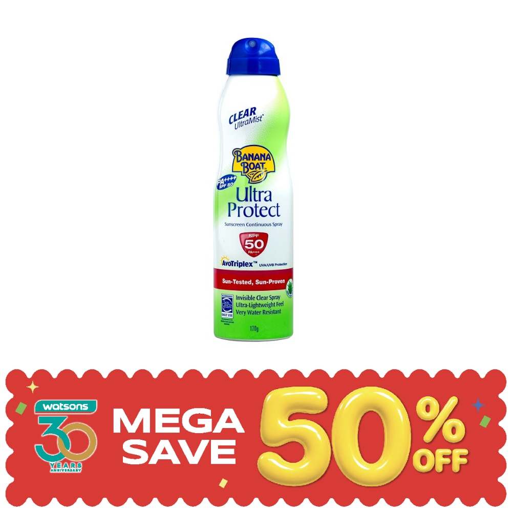 บานาน่าโบ๊ท เคลียร์ อัลตร้า มิสท์ โพรเทค ซันสกรีน คอนทิเนียส สเปรย์SPF50PA++++170กรัม image