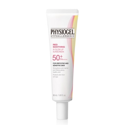 Physiogel ฟิสิโอเจล เรด ซูทติ้ง เอไอ โกลว์ อัพ ซันสกรีน SPF 50+ PA++++ 30 มล.