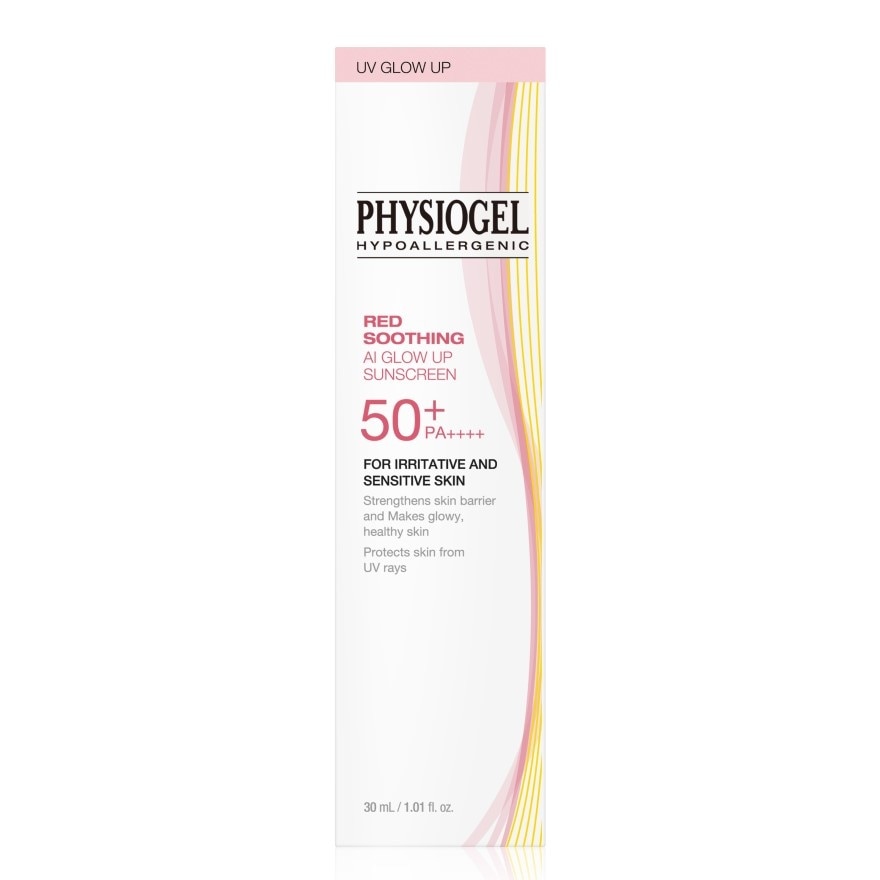 Physiogel Red Soothing AI Glow Up Sunscreen SPF 50+ PA++++ 30 ml.