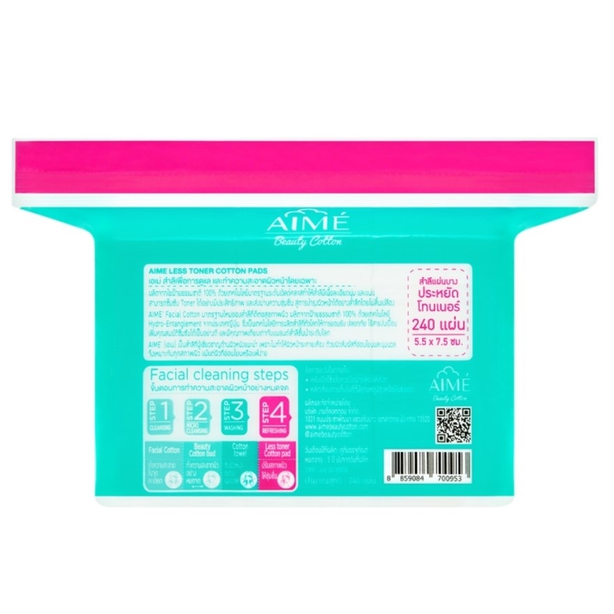 AIME Less Toner Cotton 240 Pads