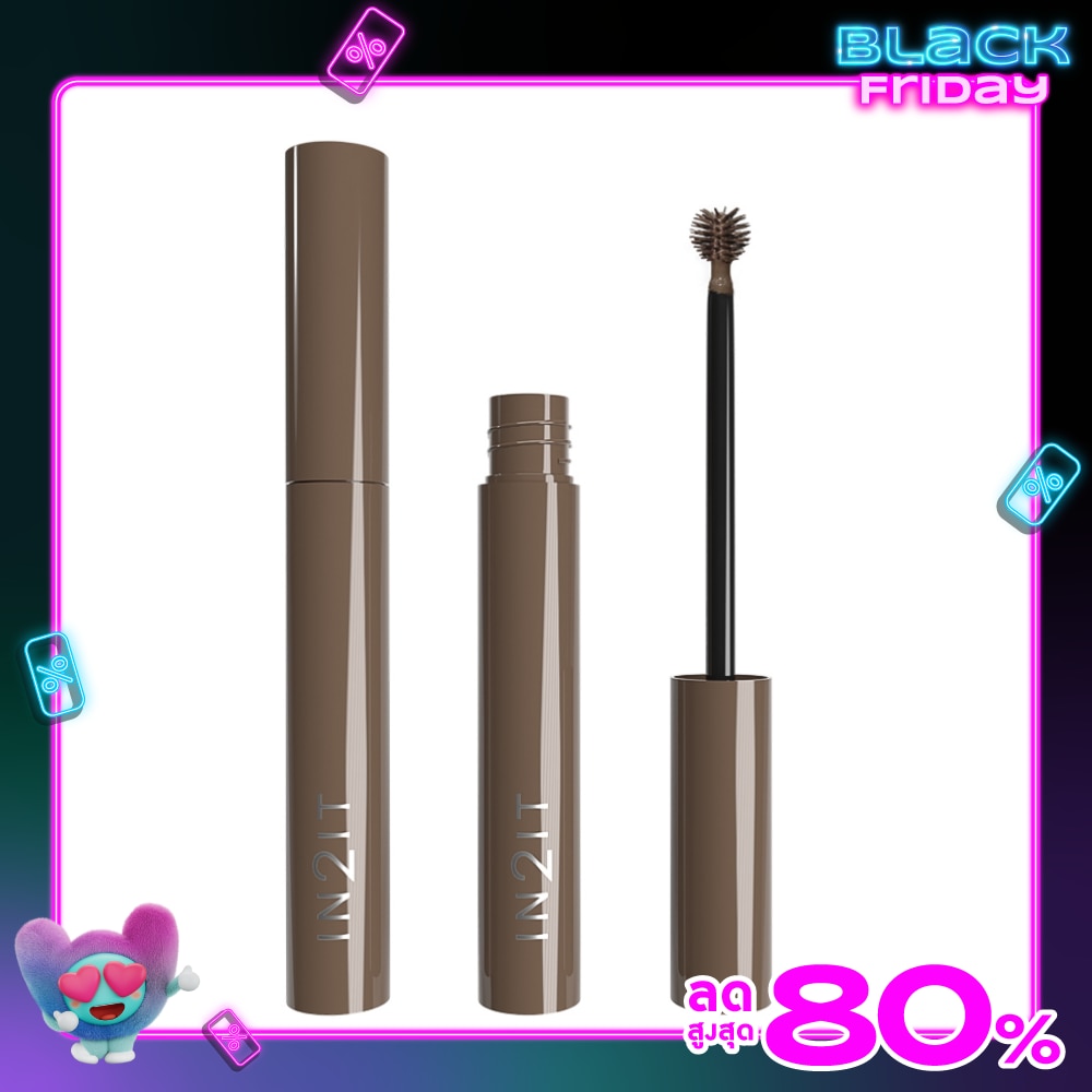 อินทูอิท สคัลพท์ แอนด์ สไตล์ บราว เจล มาสคาร่า 5ก. 02 บราวน์