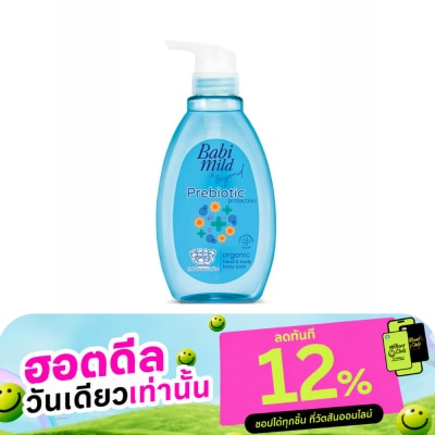 Babimild เบบี้มายด์ แอนด์ บียอนด์ ออร์แกนิก เฮด บอดี้ เบบี้ บาธ พรีไบโอติก โพรเทคชั่น 380 มล. image