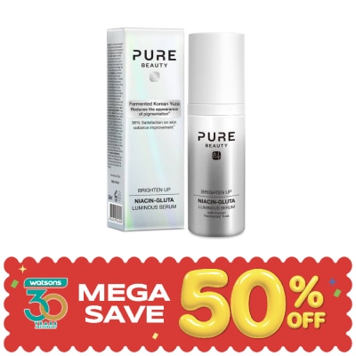 Pure Beauty - เพียว บิวตี้ ไบรท์เท่น อัพ ไนอาซิน-กลูต้า ลูมินัส ซีรั่ม 30 มล. image