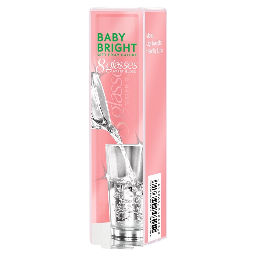 Baby Bright 8 Glasses Water Gloss Lip 2.5g. 01 Pink Milk