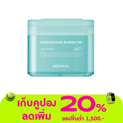 Mediheal - เมดิฮีล มาเดแคสโซไซด์ เบลมิช แพด 100 ชิ้น แผ่นบำรุงผิวหน้า ลดรอยสิว ลดสิวอักเสบ