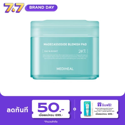 Mediheal - เมดิฮีล มาเดแคสโซไซด์ เบลมิช แพด 100 ชิ้น แผ่นบำรุงผิวหน้า ลดรอยสิว ลดสิวอักเสบ