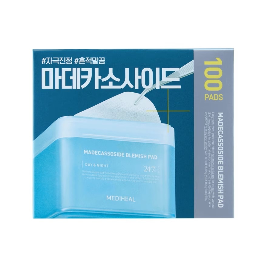 Mediheal Madecassoside Blemish Pad 100'S แผ่นบำรุงผิวหน้า ลดรอยสิว ลดสิวอักเสบ