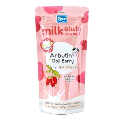 Yoko Yoko Milk Gluta Spa Salt + Arbutin 300 G. เกลือ สปา ขัดผิวกาย