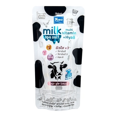 Yoko Yoko Milk Spa Salt Multi Vitamin + Hya8 300 G. เกลือ สปา ขัดผิวกาย