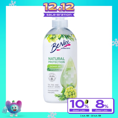 Benice Benice Natural Protection Shower Gel Tea Tree  Muscat Grape 450 Ml.