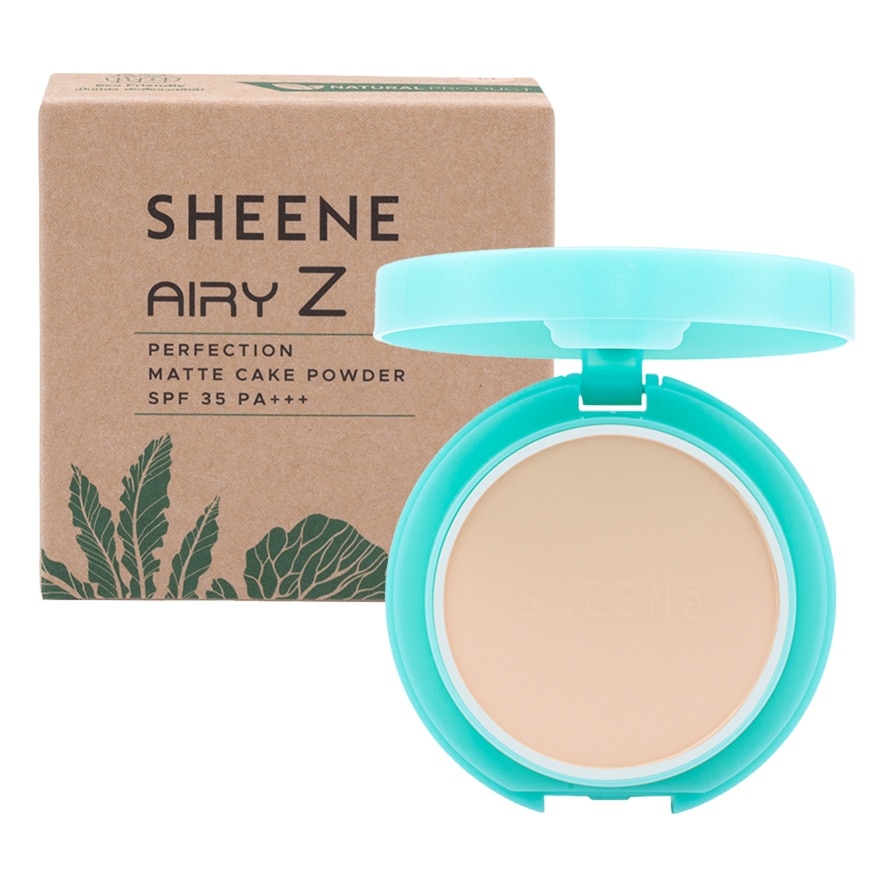 Sheene Airy-Z Perfection Matte Cake Powder SPF 35 PA+++ 8g. C1 Natural beige