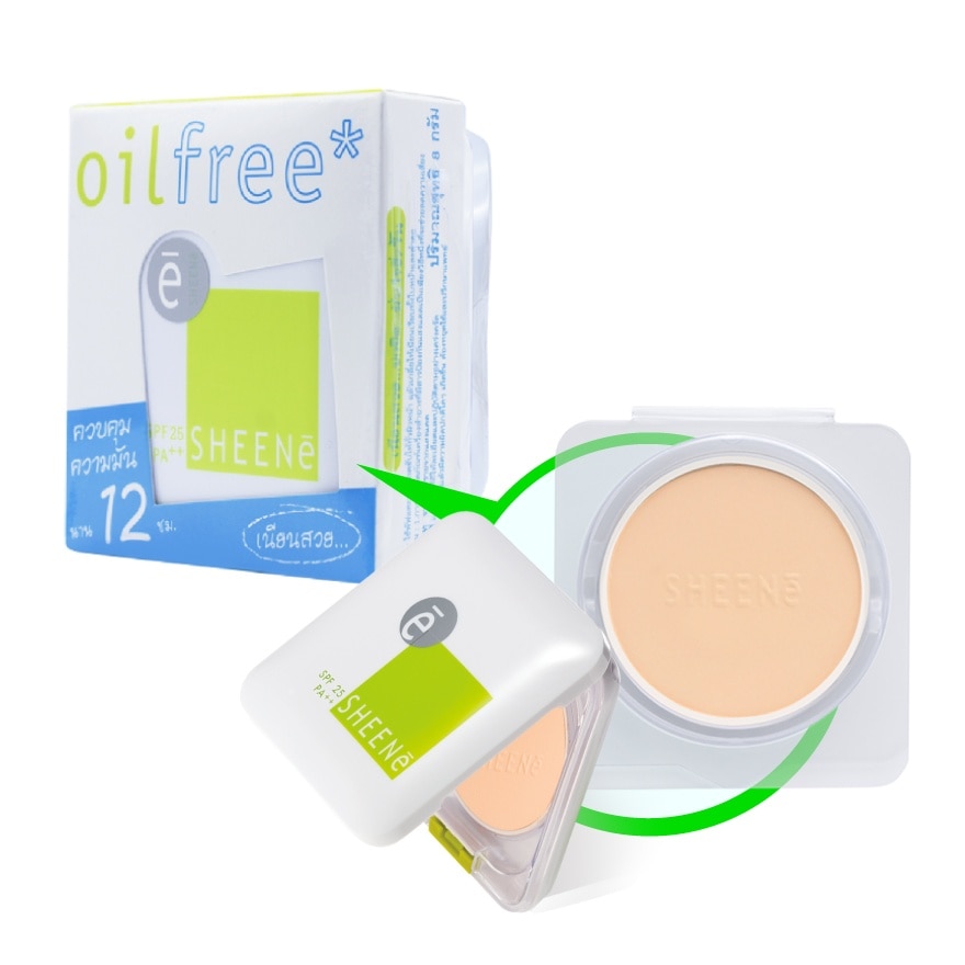 ชีนเน่ ออยล์ ฟรี เค้ก พาวเดอร์ SPF 25 PA++ 8ก. + รีฟิล 8ก. C1 ไอวอรี่