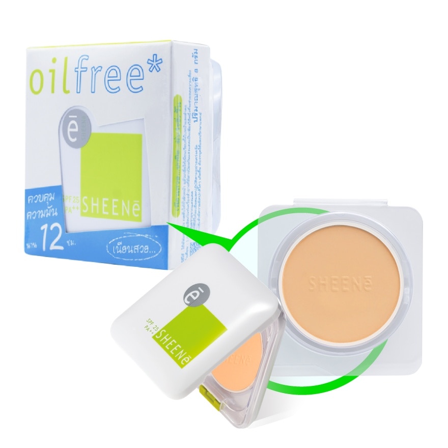 Sheene Oil Free Cake Powder SPF 25 PA++ 8g. + Refill 8g. C2 Vanilla
