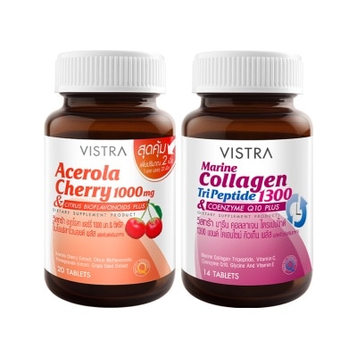 Vistra Vistra Acerola Cherry 20Tab+Marine Collagen 14 Tab