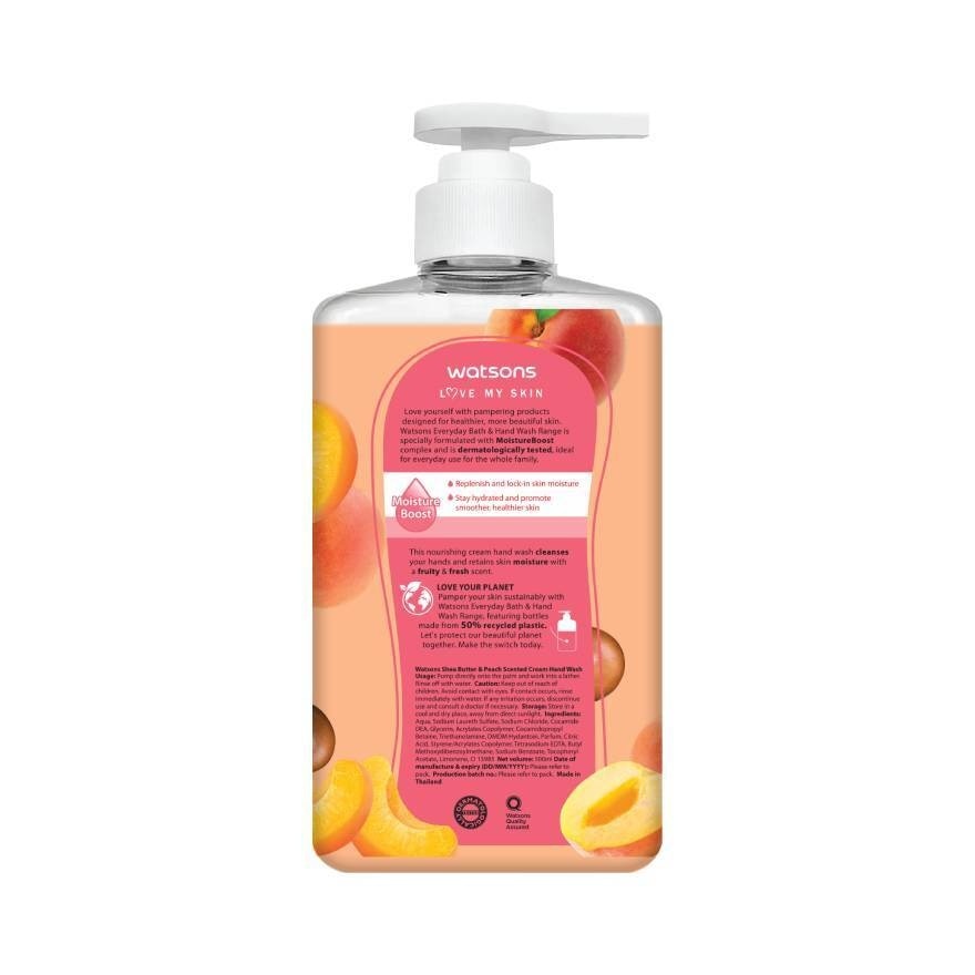 Watsons Love My Skin Shea butter  Peach Scented Cream Hand Wash 500ml.