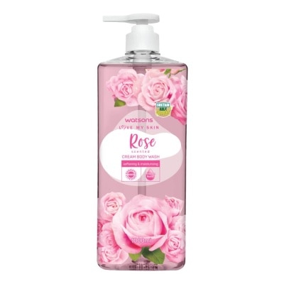 Watsons Watsons Love My Skin Rose Scented Cream Body Wash 1000ml.