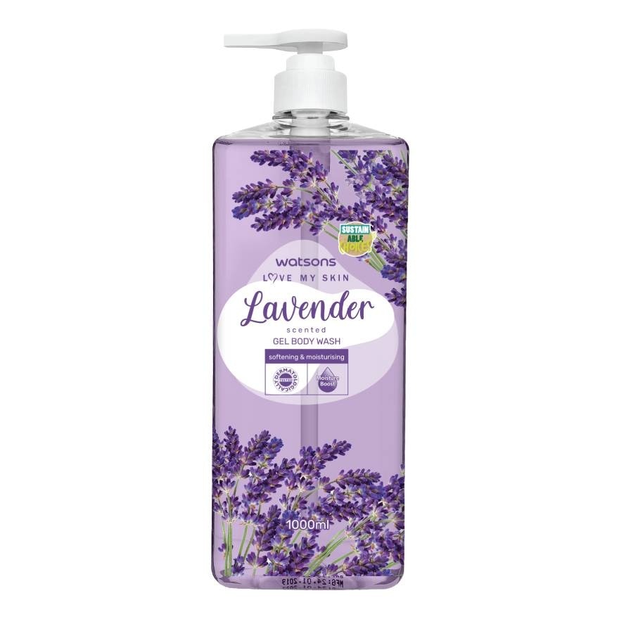 Watsons Love My Skin Lavender Scented Gel Body Wash 1000ml.