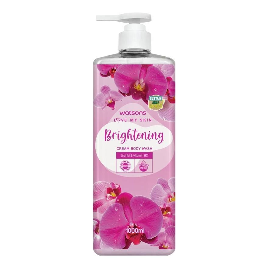 Watsons Love My Skin Brightening Cream Body Wash 1000ml.