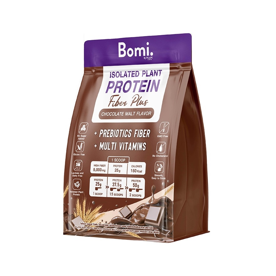 Bomi Isolated Plant Protein Fiber Plus Chocolate Malt Flavor 520 g.