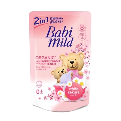 Babimild Babi Mild Natural 2In1 Baby Liquid Fabric Wash White Sakura 530 Ml.