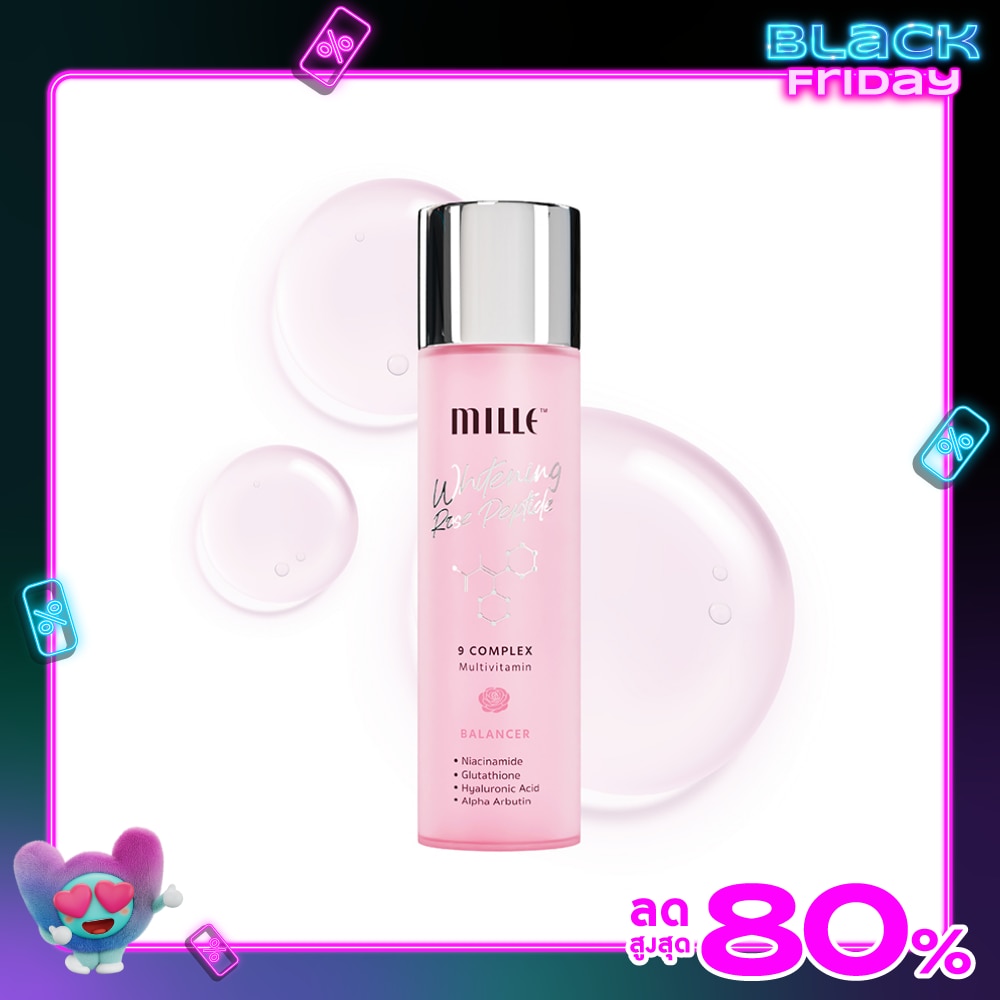 มิลเล่ ไวท์เทนนิ่ง โรส เปปไทด์ ไนน์ คอมเพล็กซ์ บาลานเซอร์ 130ก.