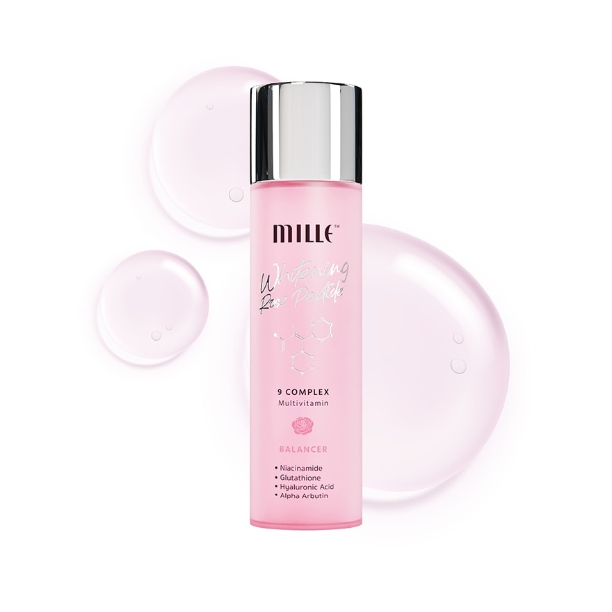 Mille Whitening Rose Peptide 9 Complex Balancer 130g.