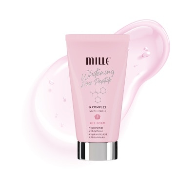 Mille Mille Whitening Rose Peptide 9 Complex Gel Foam 100g.