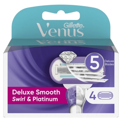 Gillette Gillette Venus Deluxe Smooth Swirl  Platinum Blades 4'S ใบมีดโกน กำจัดขน