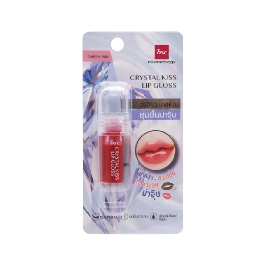 BSC BSC Crystal Kiss Lip Gloss-Cherry Red 3g.