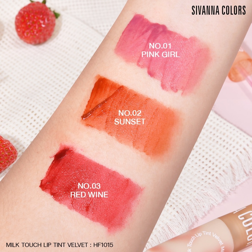 Sivanna Colors Milk Touch Lip Tint Velvet 4g. 03 Red Wine