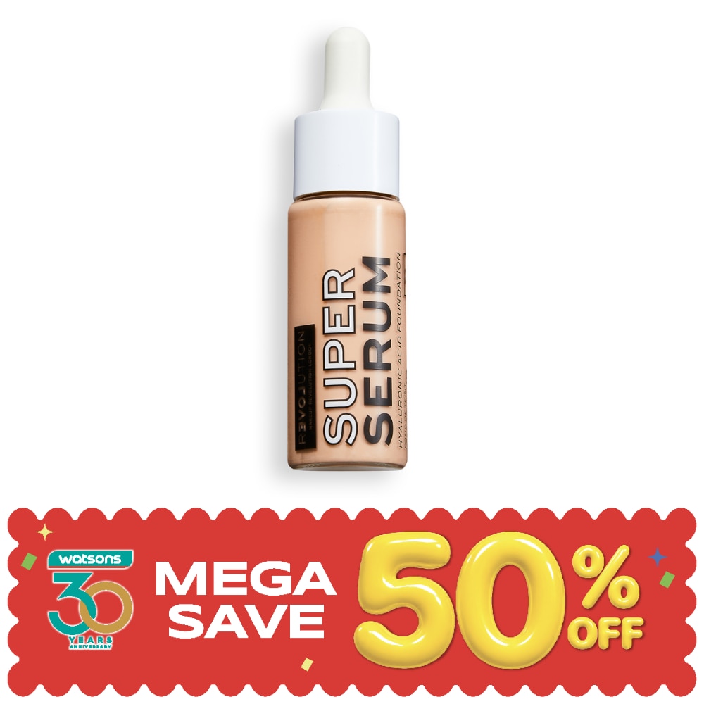 Makeup Revolution Relove Super Serum Hyaluronic Acid Foundation 25g. F3 image