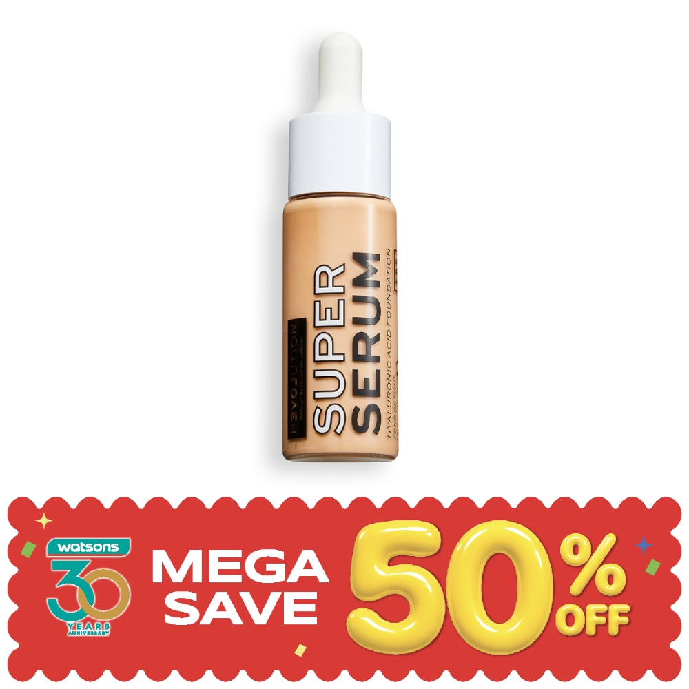 Makeup Revolution Relove Super Serum Hyaluronic Acid Foundation 25g. F8.5 image