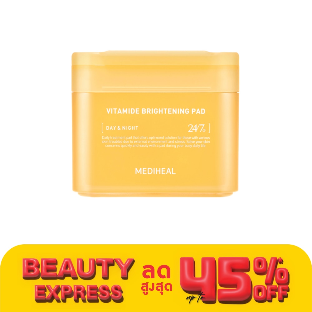 Mediheal เมดิฮีล ไวต้าไมด์ ไบร์ทเทนนิ่ง แพด 100 ชิ้น แผ่นบำรุงผิวเฉพาะจุด ผิวกระจ่างใส