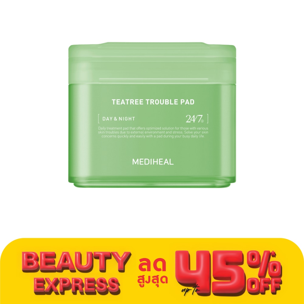Mediheal เมดิฮีล ทีทรี ทรับเบิล แพด 100 ชิ้น แผ่นบำรุงผิวเฉพาะจุด คุมมัน ลดสิว