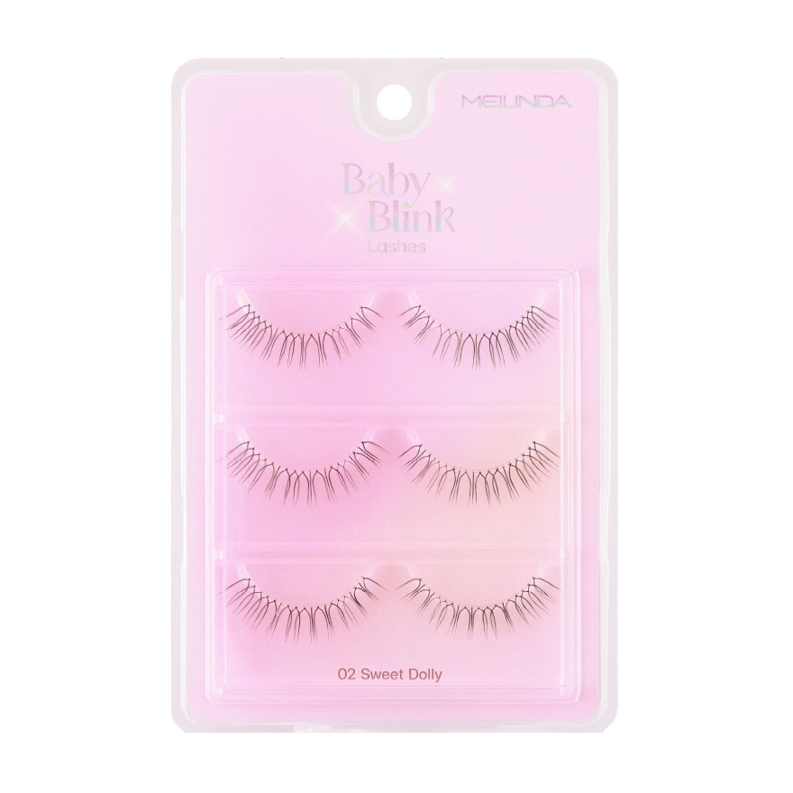 Meilinda Meilinda Baby Blink Lashes 3pairs 02 Sweet Dolly