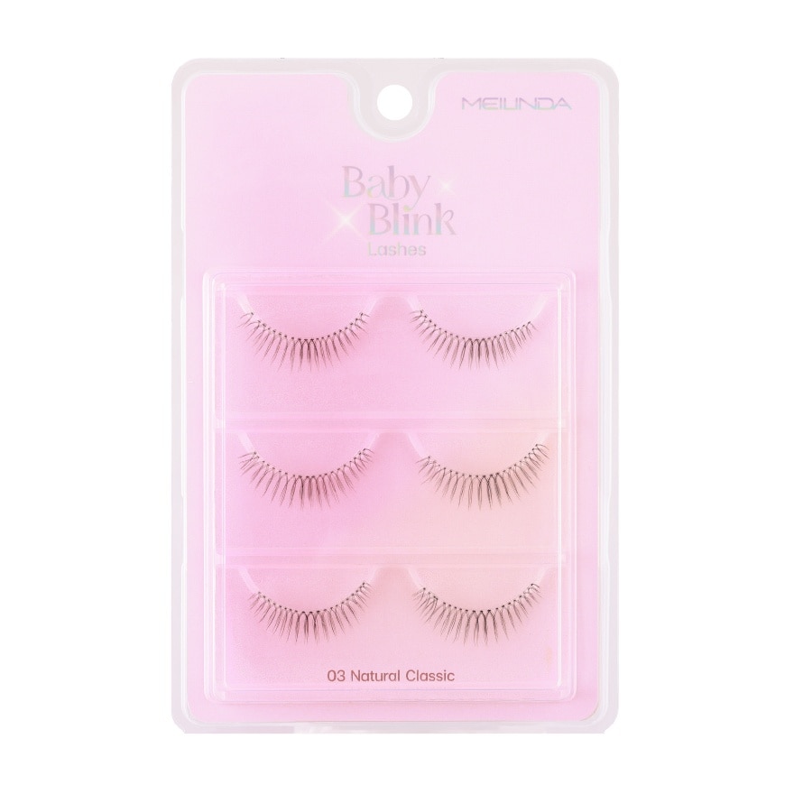 Meilinda Meilinda Baby Blink Lashes 3pairs 03 Natural Classic