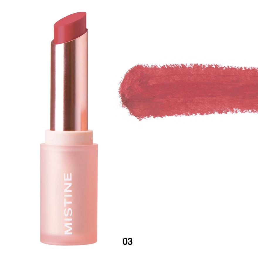 Mistine Pretty Me Semi Matte Lipstick 3.5g. 03 Founder Peony