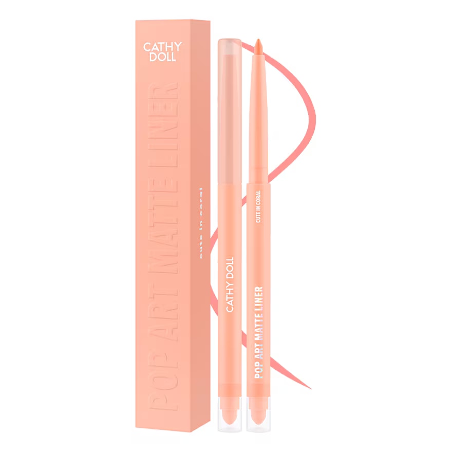 Cathy Doll Pop Art Matte Liner 0.25g. Cute in Coral