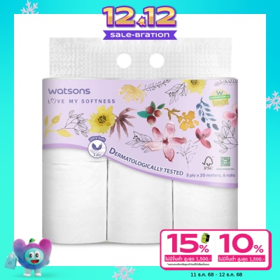 Watsons Watsons Bathroom Tissues 6 Rolls.